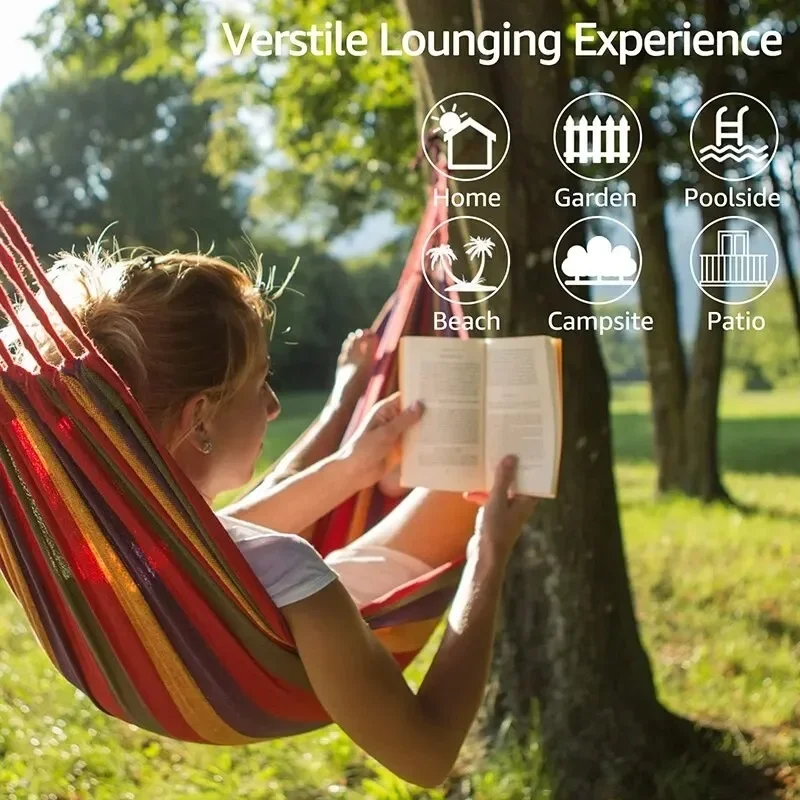 Outdoor Camping Hammock - Hamaca de lona para exteriores, hamaca