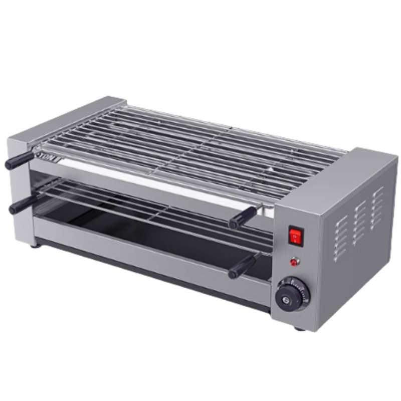 Outdoor Indoor Camping - Parrilla Eléctrica Portátil de Acero Inoxidable