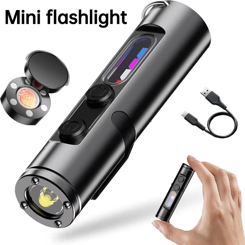 Outdoor Camping Accessories - Mini linterna LED recargable tipo C