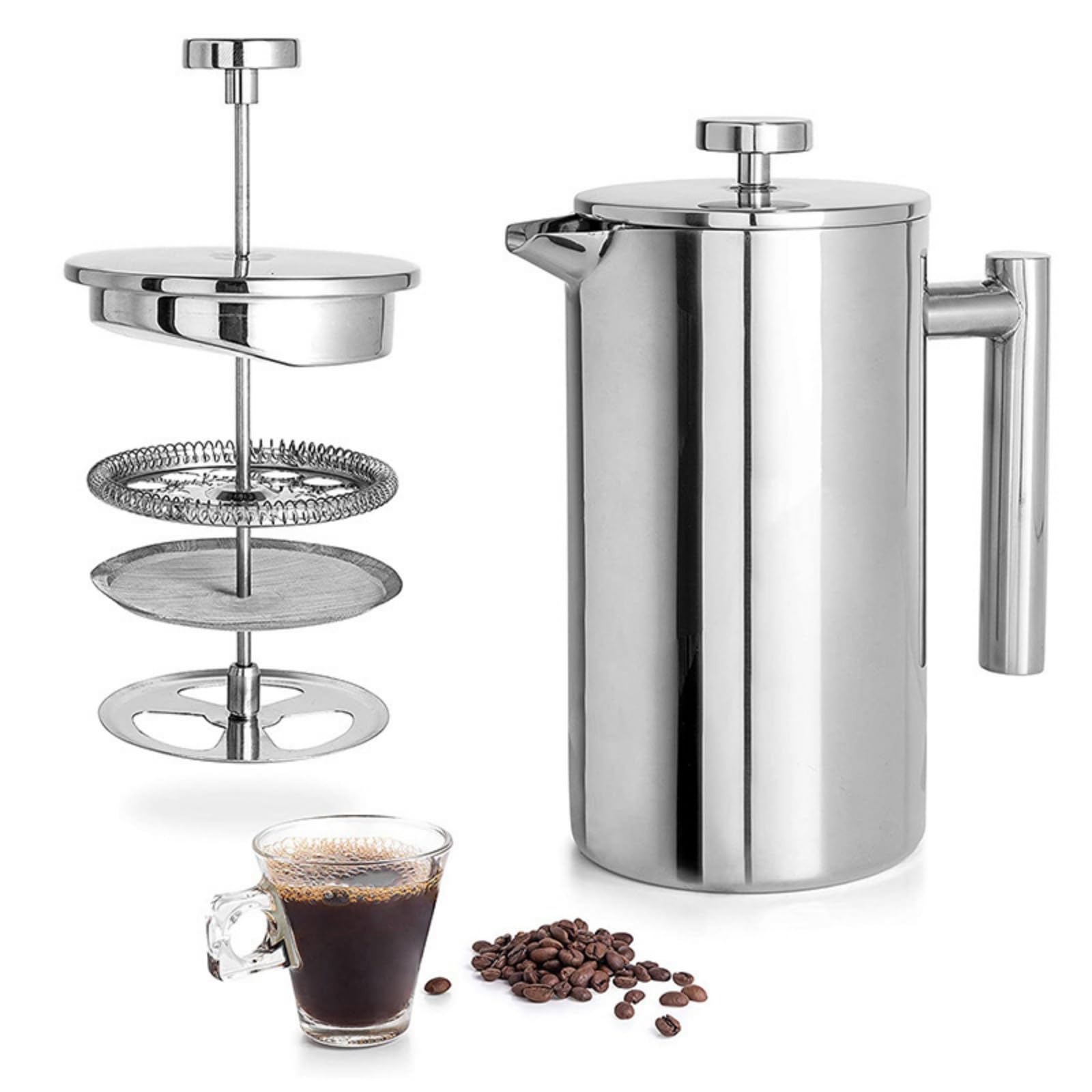 Camp Percolator Coffee - Cafetera Francesa Portátil de Acero Inoxidable,