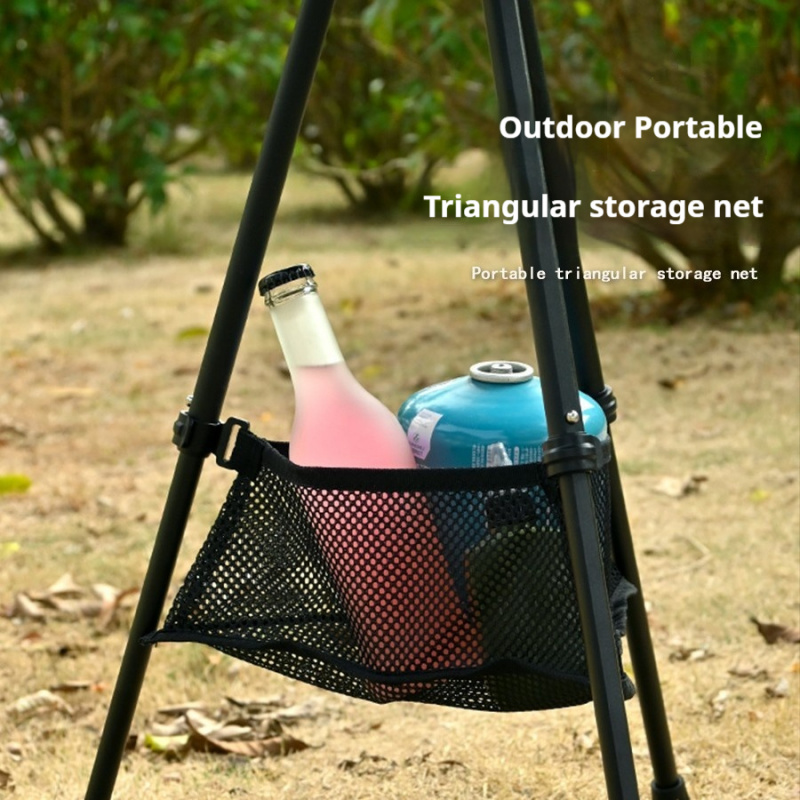 Outdoor Camping Folding Storage Box - Red de Almacenamiento Triangular Portátil para