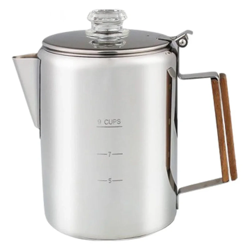 Camp Percolator Coffee - Cafetera de 9 tazas, percolador de