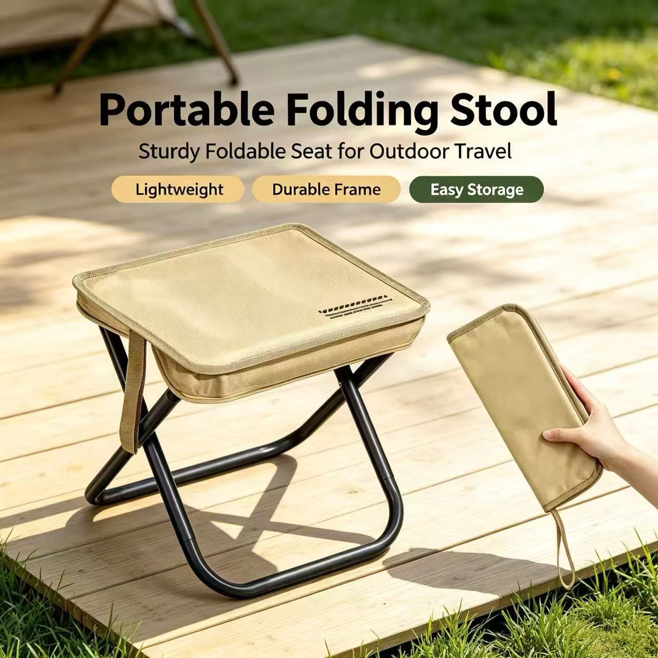 Outdoor Camping Hammock Chair - Taburete Plegable Portátil Magza, Ultraligero, para