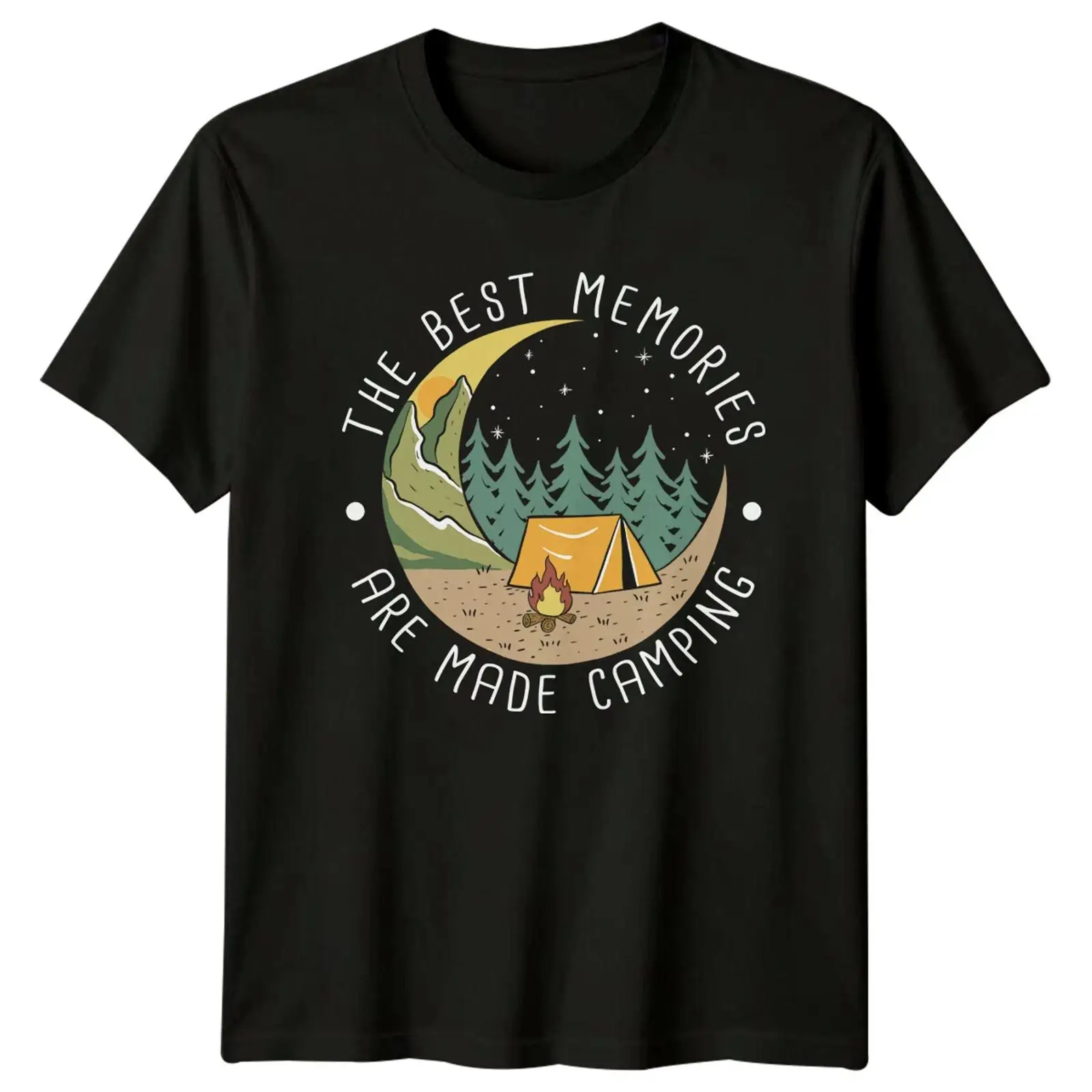 Camping Zelt Outdoor - Camiseta Best Memories Camping, diseño gráfico