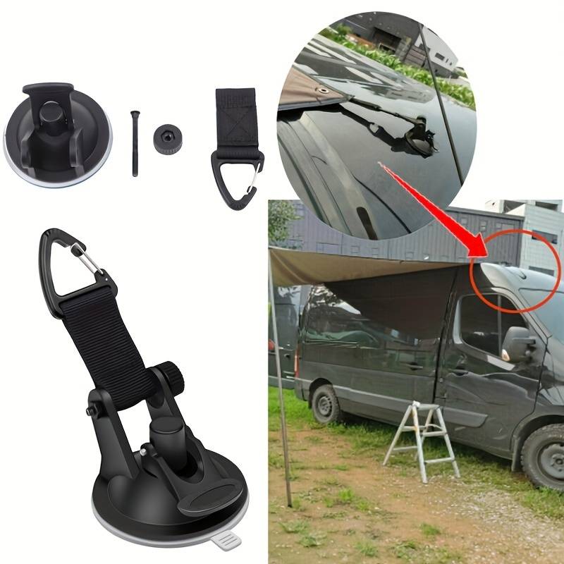 Outdoor Camping Accessories - Ancla de ventosa para autocaravanas, gancho
