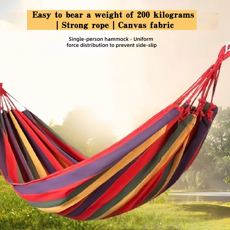 Hamaca de Lona Gruesa para Ext - Outdoor Camping Hammock reseña y precio