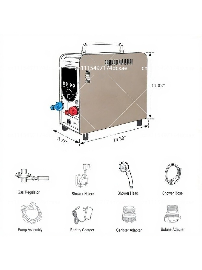 Calentador de Agua Portátil a  - Outdoor Camping Water Heater reseña y precio