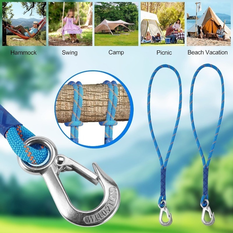 1/2 piezas de cuerda de nailon - Outdoor Camping Hammock reseña y precio