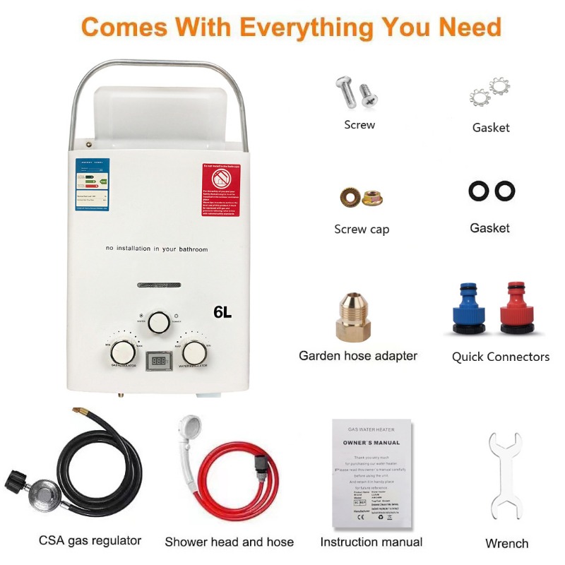 Calentador de agua portátil pa - Outdoor Camping Water Heater reseña y precio