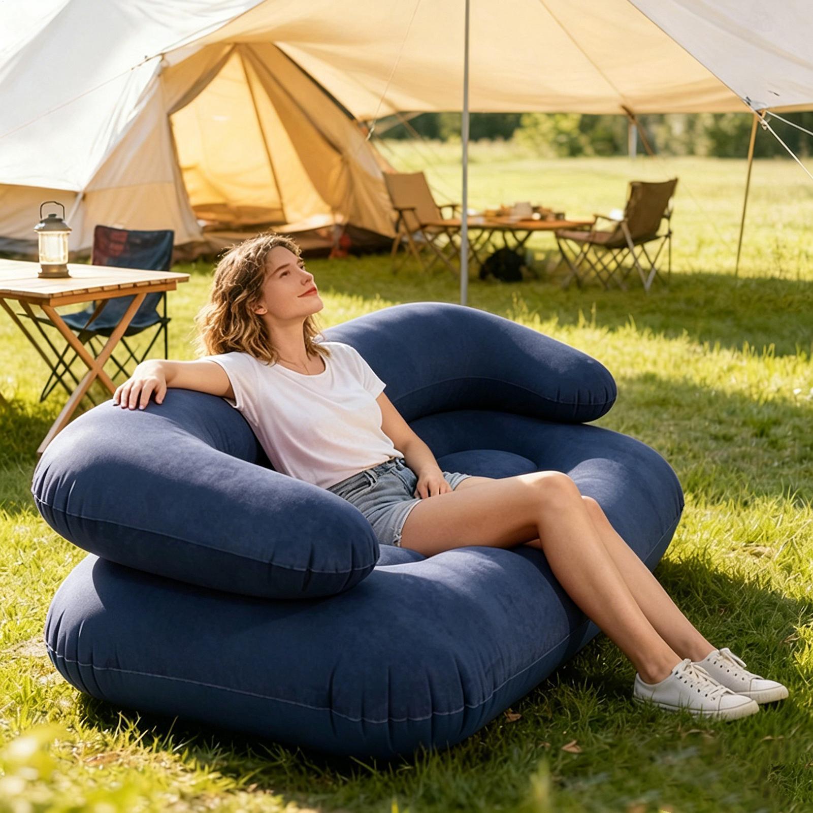 Sofá Inflable Doble de Dos Pla - Outdoor Indoor Camping reseña y precio