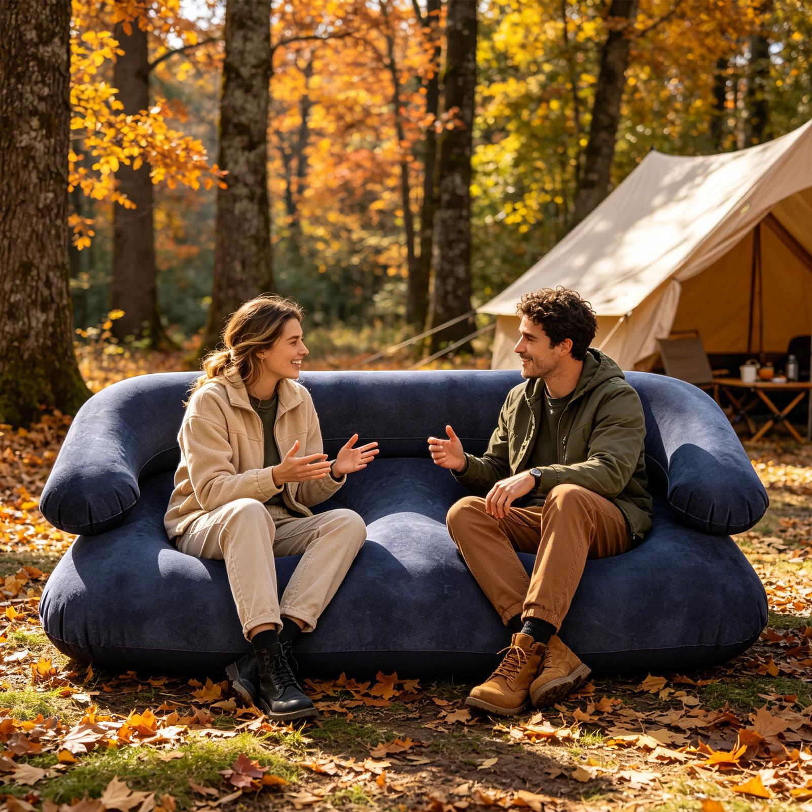 Sofá Inflable Doble de Dos Pla - Outdoor Indoor Camping reseña y precio