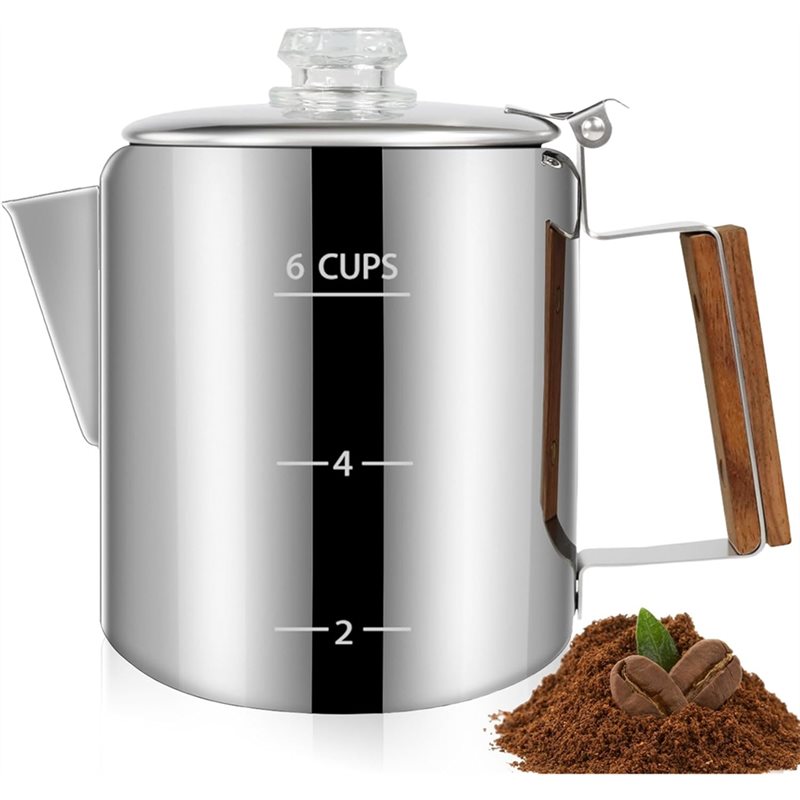 Cafetera NOCM de 6 tazas, cafe - Camp Percolator Coffee reseña y precio
