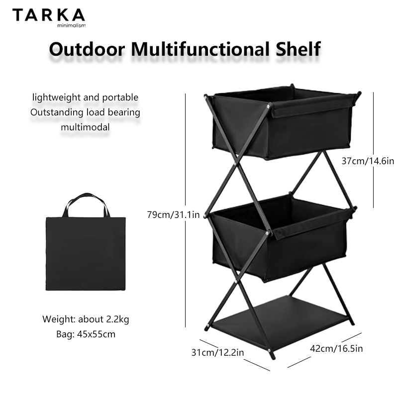 TARKA Camping nuevo estante de - Outdoor Camping Folding Storage Box reseña y precio