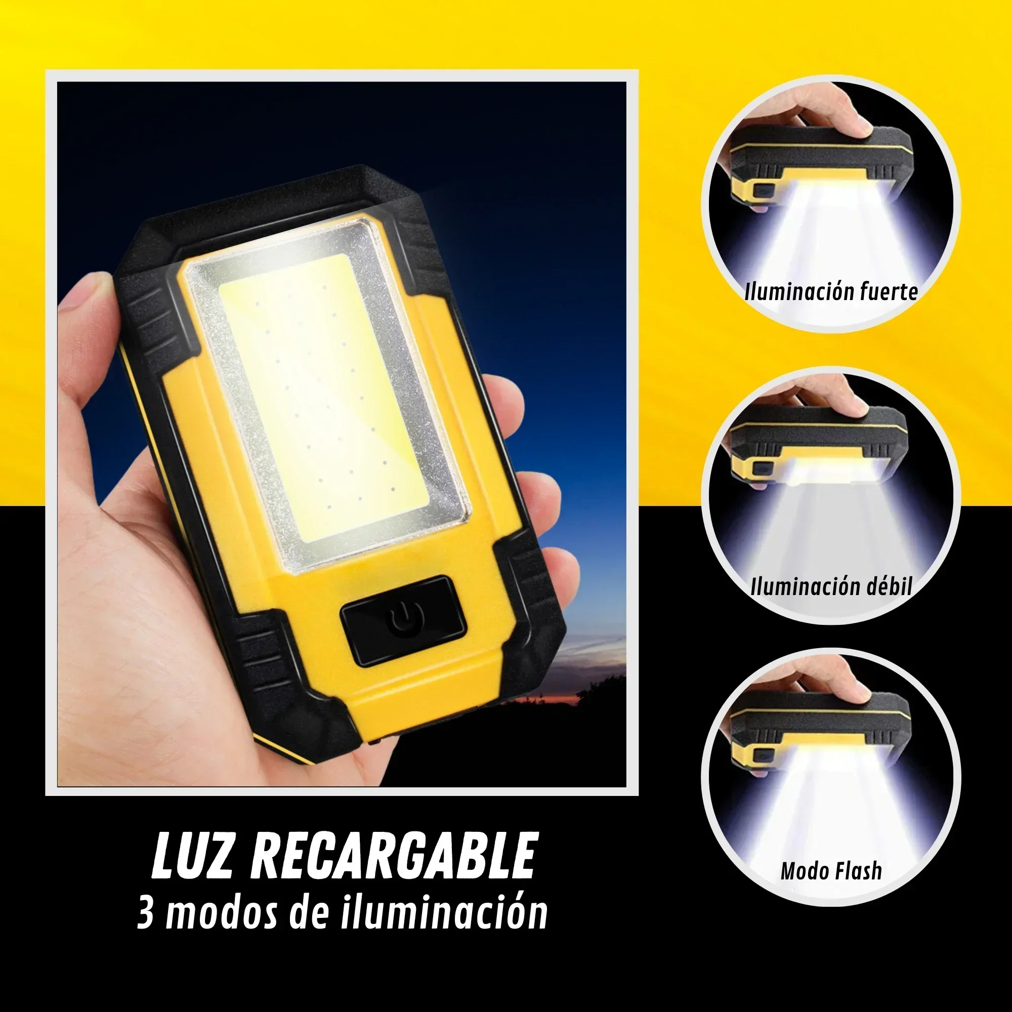 Linterna de Trabajo Recargable - Outdoor Camping Accessories reseña y precio