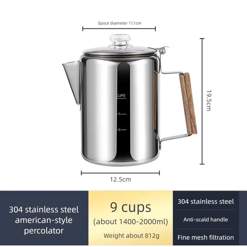 Cafetera de Acero Inoxidable p - Camp Percolator Coffee reseña y precio