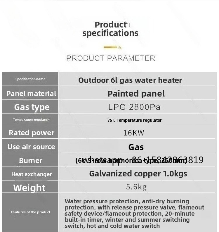 Calentador de Agua a Gas para  - Outdoor Camping Water Heater reseña y precio