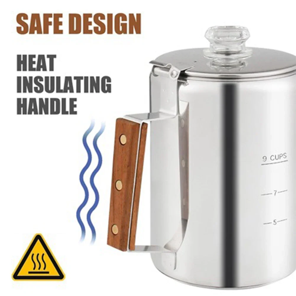 Cafetera de 9 tazas, percolado - Camp Percolator Coffee reseña y precio