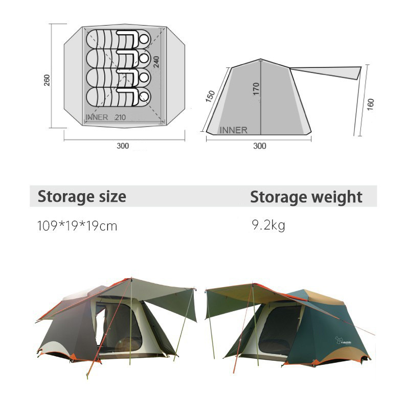 Vidalido Khemah Kemah Namiot A - Camping Zelt Outdoor reseña y precio