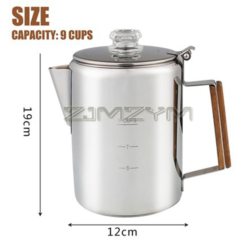 Cafetera de acero inoxidable d - Camp Percolator Coffee reseña y precio