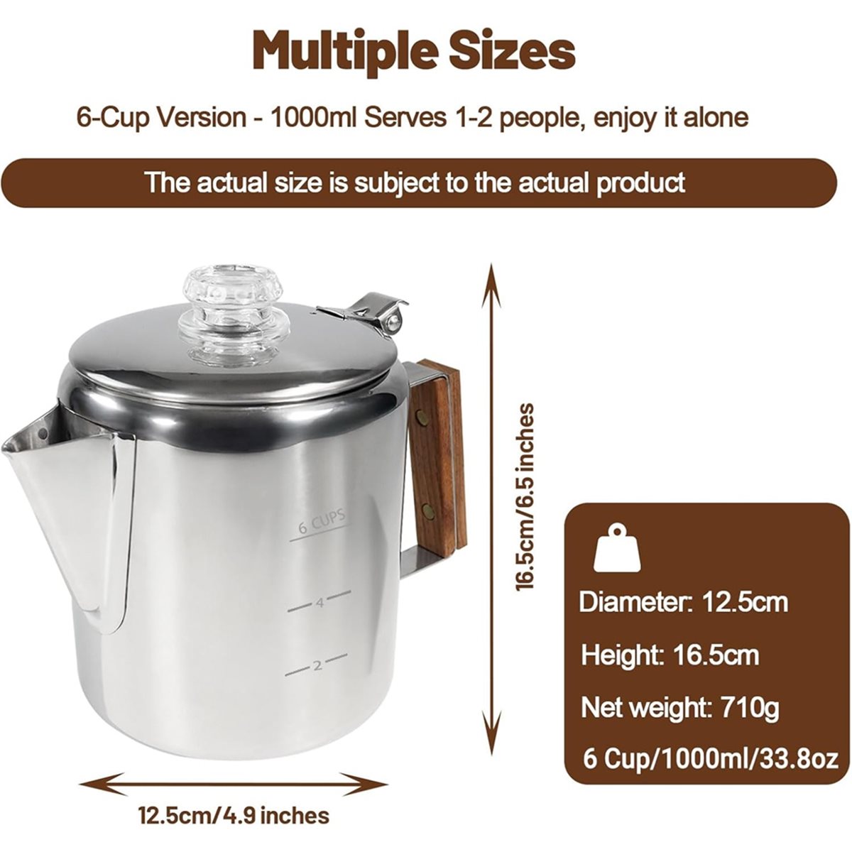 Cafetera de acero inoxidable 3 - Camp Percolator Coffee reseña y precio